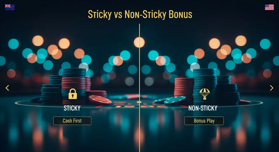 sticky vs non-sticky bonus